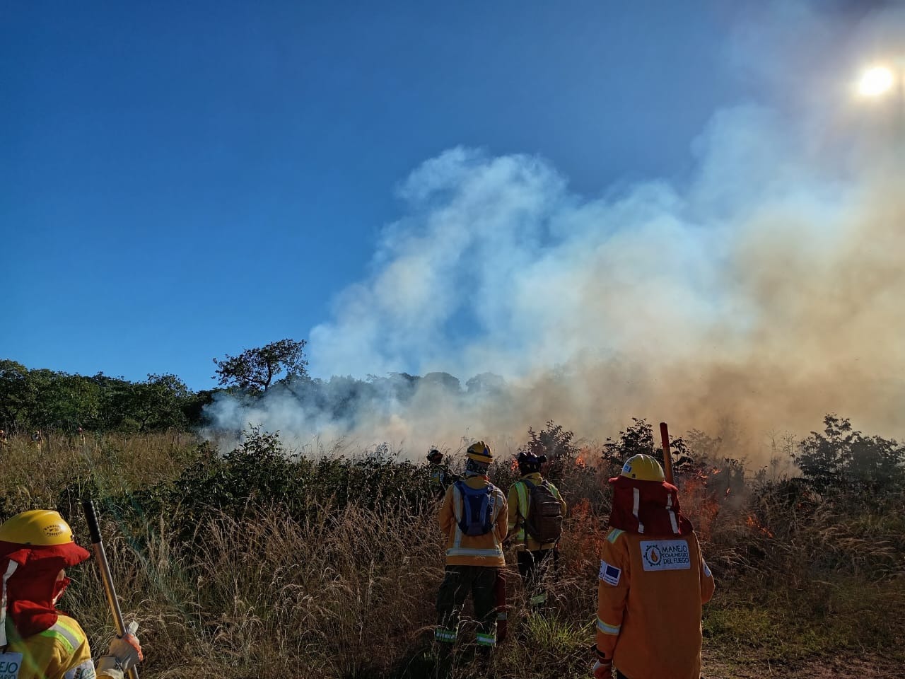 Bomberos voluntarios. Foto: Ministerio de Medio Ambiente