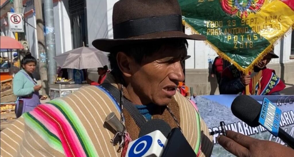 Valentín Copa, líder del Ayllu de Cala Cala. Foto: Radio Lider