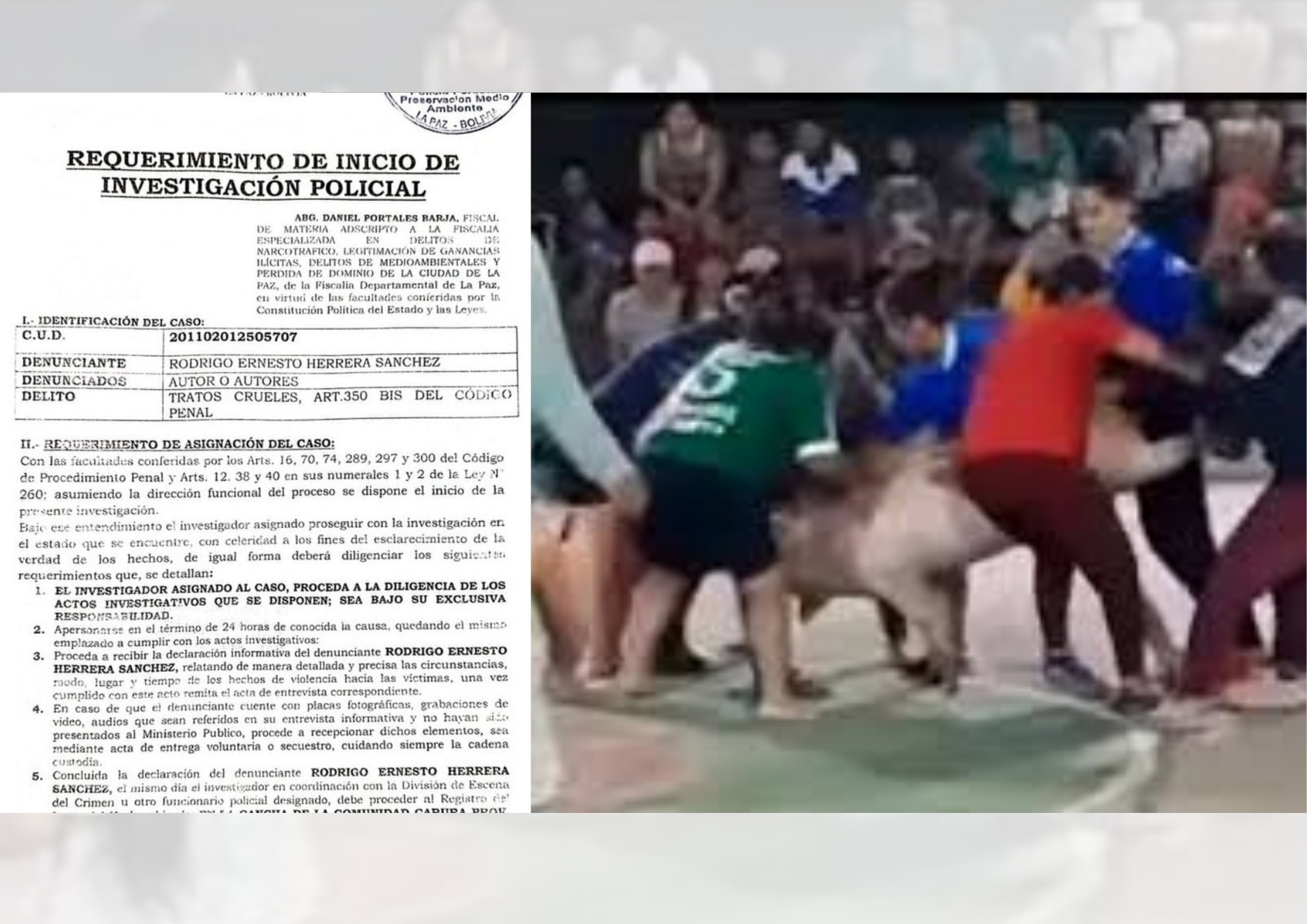 Inician las investigaciones en el caso "Cuchigol". Foto composición Sumando Voces