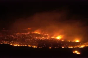 Incendio en Ñembi Guasu. Foto: Nómadas