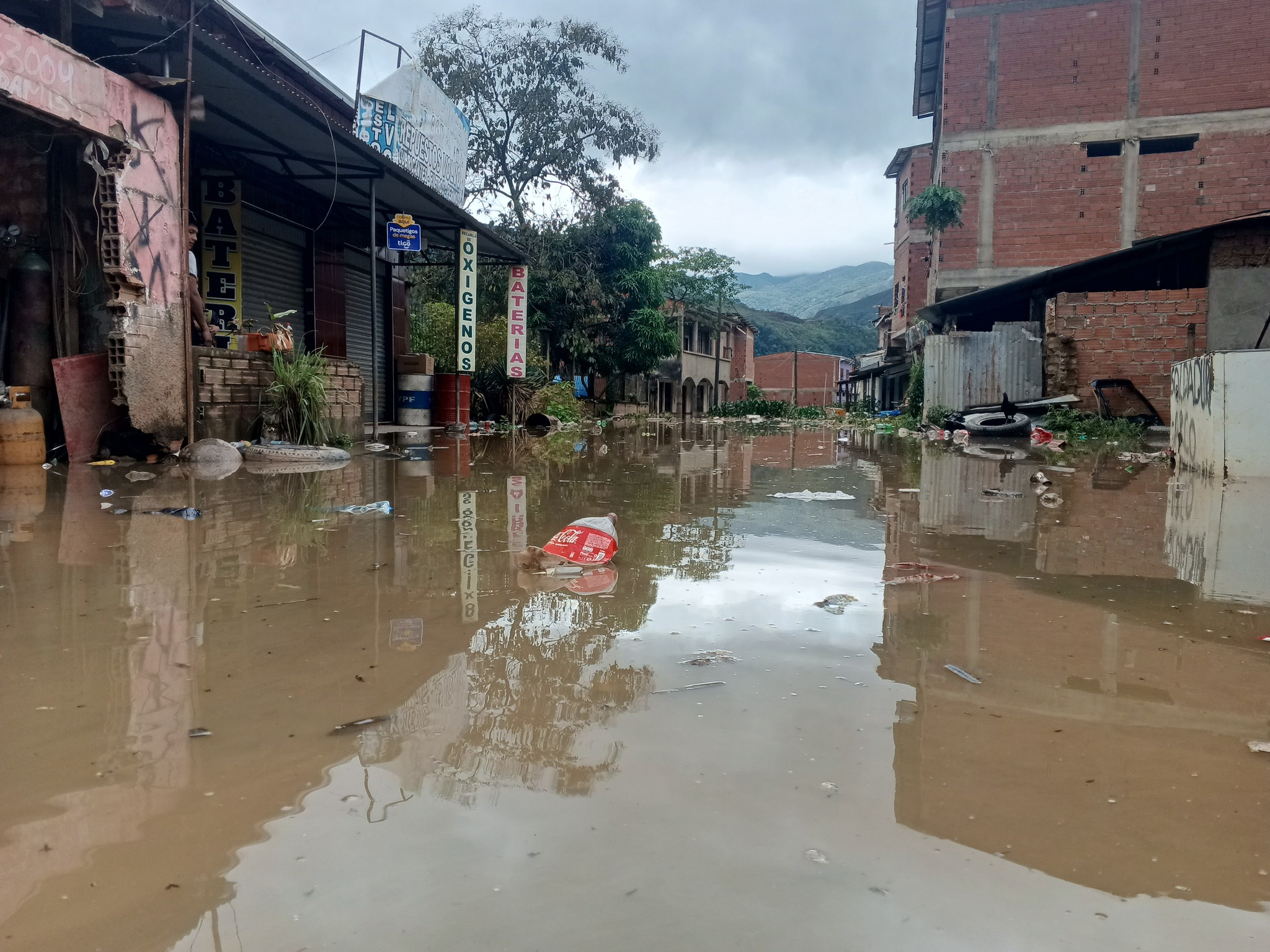 Inundación en Tipuani en octubre. Foto: Facebook Somos Tipuaneños