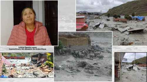 Collage del desastre de Andavilque. Foto composición Sumando Voces