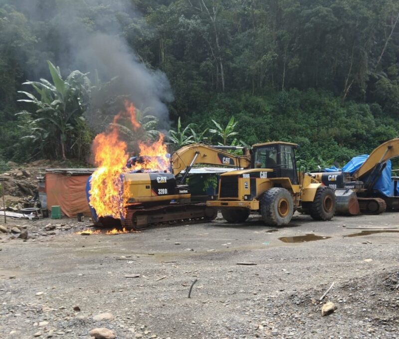 Operativo de la AJAM en Sorata. Foto: AJAM