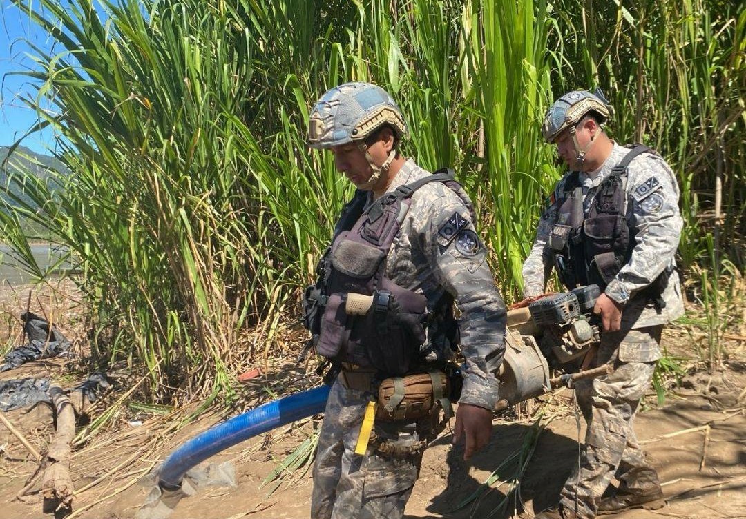 Decomisos en el Río Beni. Foto: FFAA