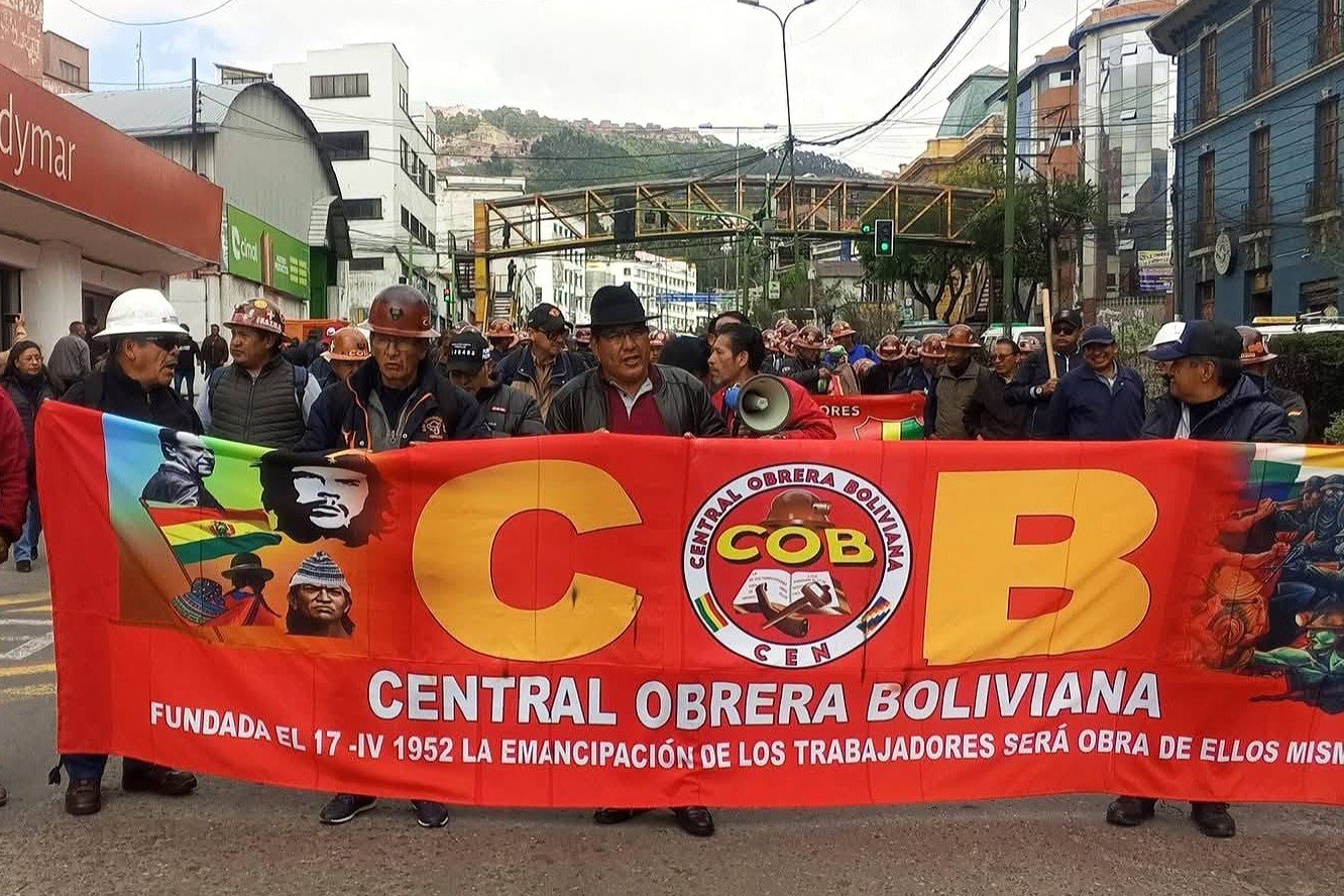 Manifestación de la COB. Foto: COB