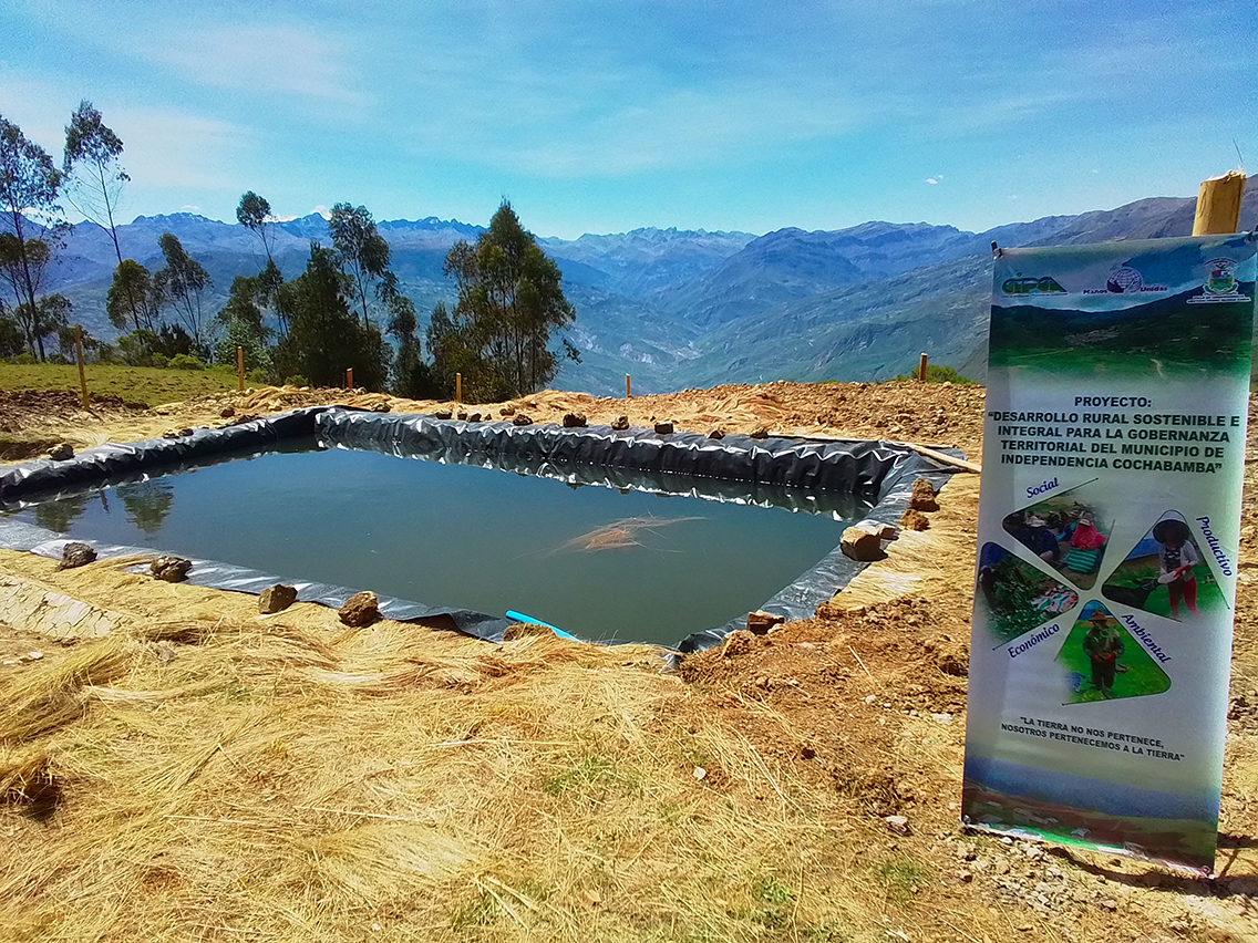 Sistema de riego en el municipio de Independencia, Cochabamba. Foto: CIPCA